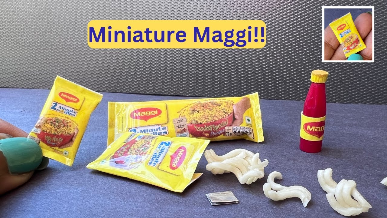 DIY Miniature Maggi Noodles & Maggi Sause | Step by Step Tutorial | No Clay | Dollhouse Miniatures