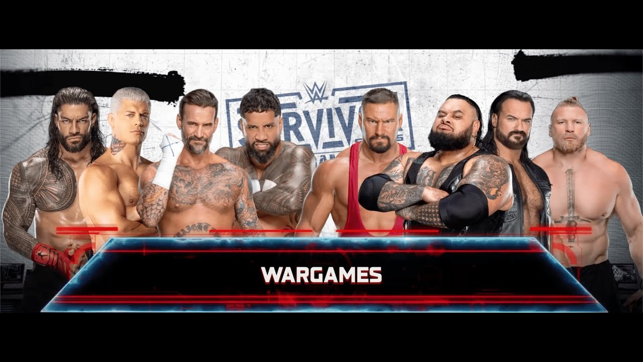 CM Punk, Cody Rhodes & The Bloodline vs Drew McIntyre, Brock Lesnar & The Vision | Survivor Series