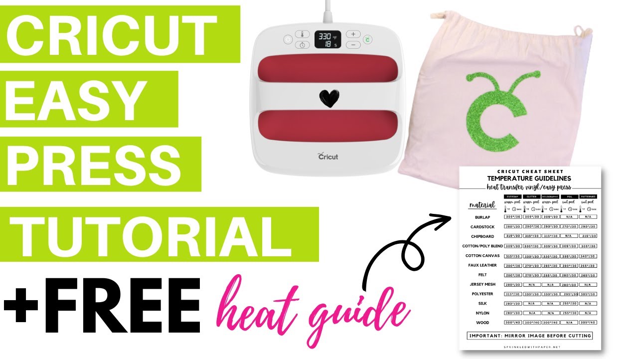 Учебное пособие Cricut Easy Press и бесплатное руководство по температуре