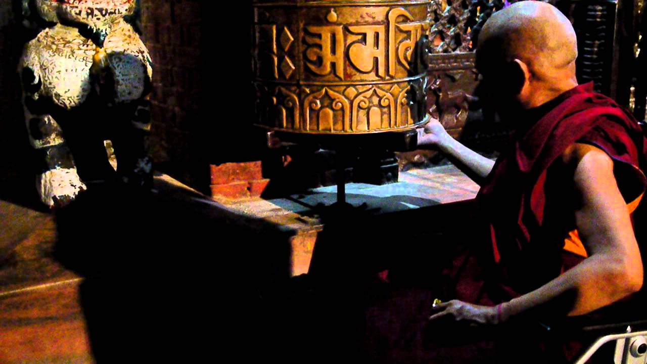 #LamaZopaRinpoche progress after stroke turning prayer wheel