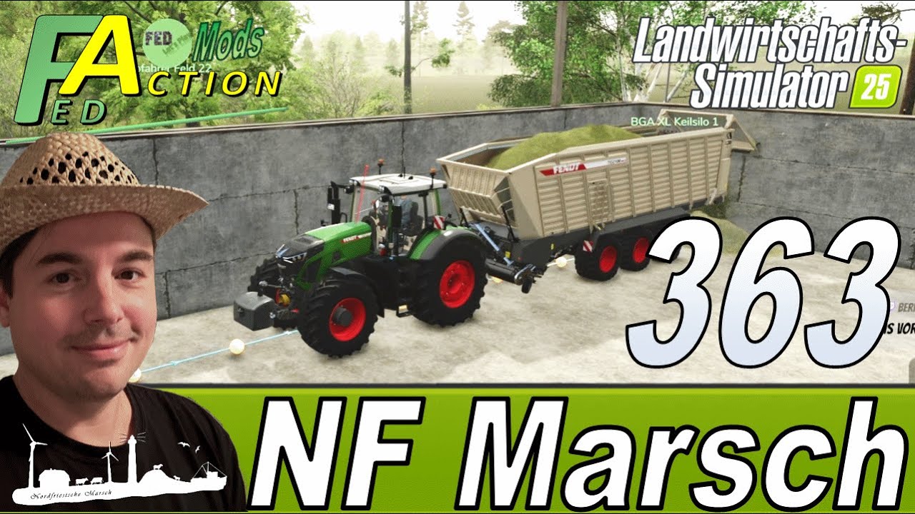 LS25 🚜 363 NF Marsch 4fach Autodrive Kurse f&uuml;r XXL Keilsilo einfahren #landwirtschaftssimulator25