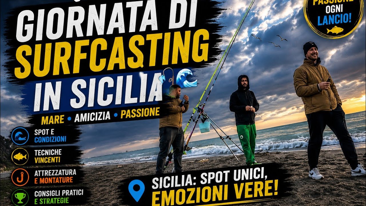 Giornata di Surfcasting in SICILIA 🎣🌊