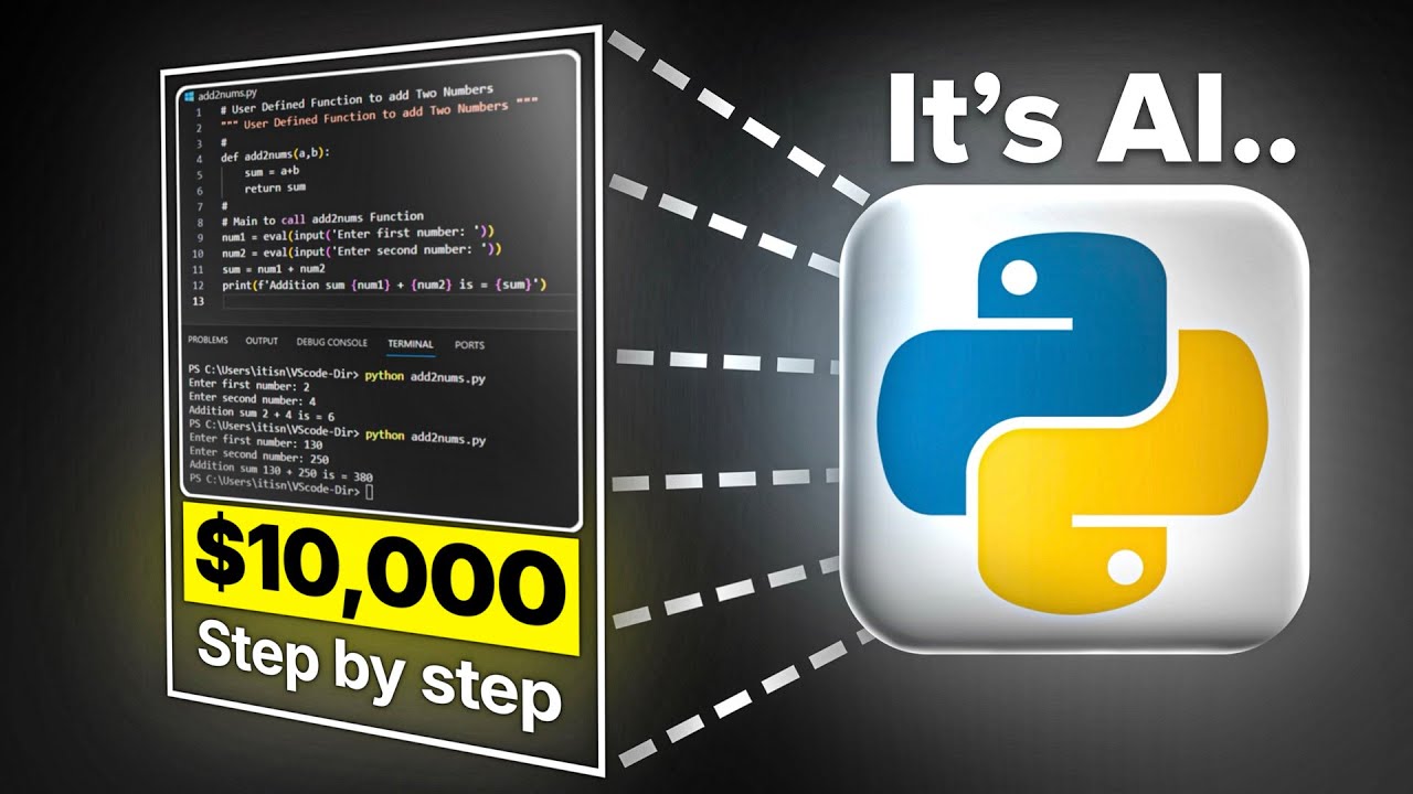 How To Make $10,000 From Python Using AI (STEP BY STEP)