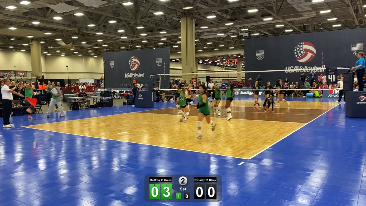 Madfrog 11 N Green v Dynasty 11 Black - USAV National Championship Match