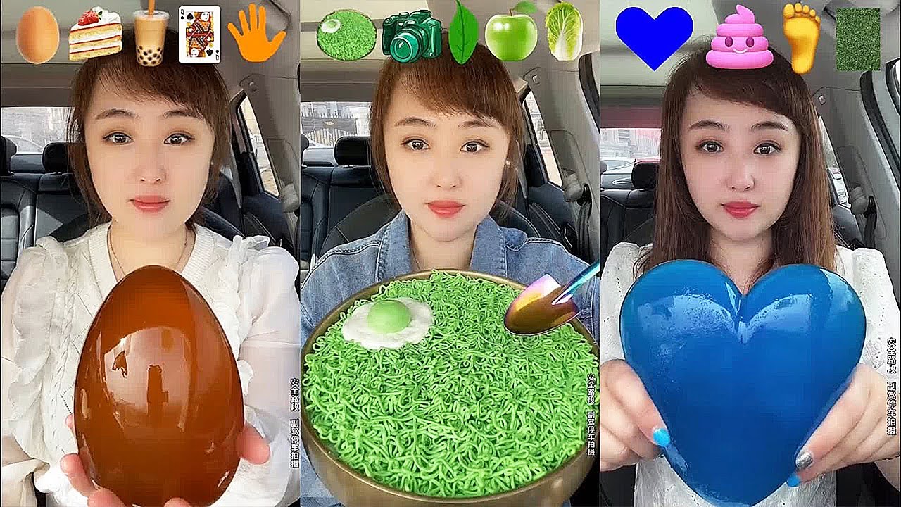 Asmr Eating Emoji Foods 🥯🥨🍤🍣🍭🧋🍿🥑🍓🍉🥑🍰🥩🍅🍦 Relaxing Tiktok Food _ Satisfying