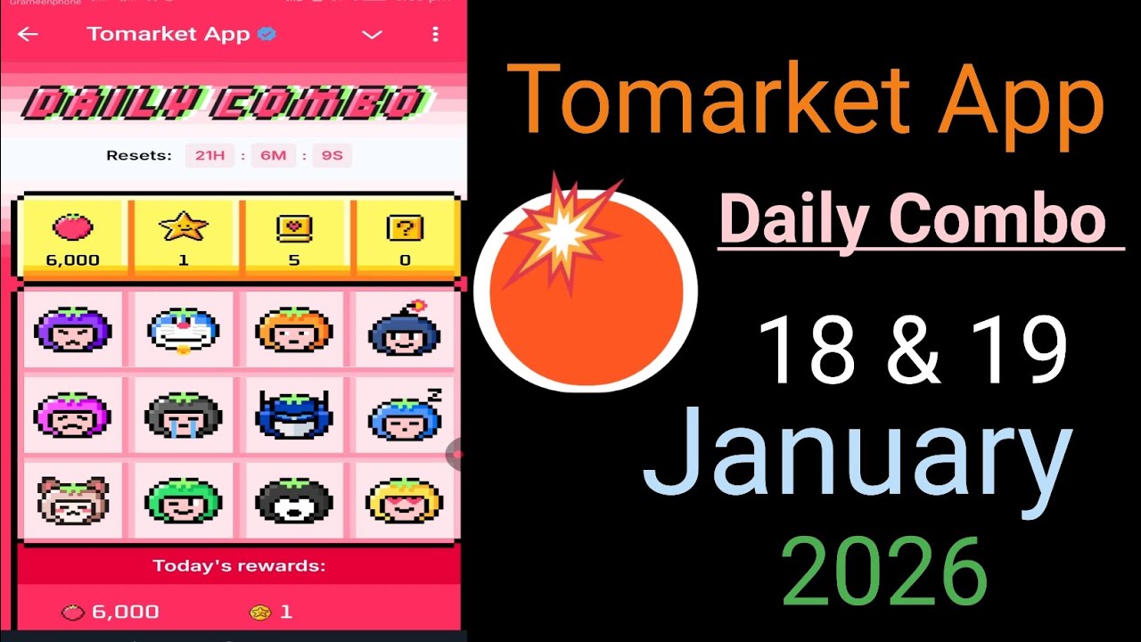 TOMARKET New Update Today |  18 & 19 Tomarket Combo Today | New Update To Market |