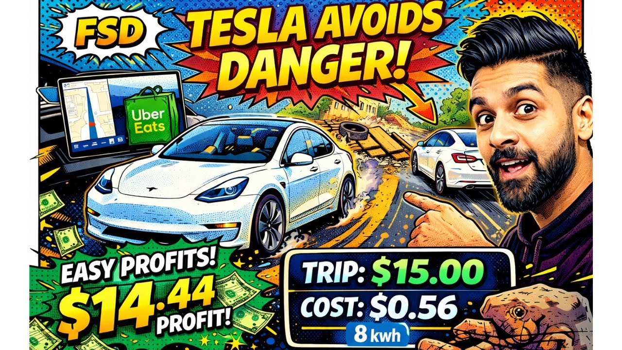 I Let Tesla FSD Do My Uber Eats Delivery… The Results Shocked Me