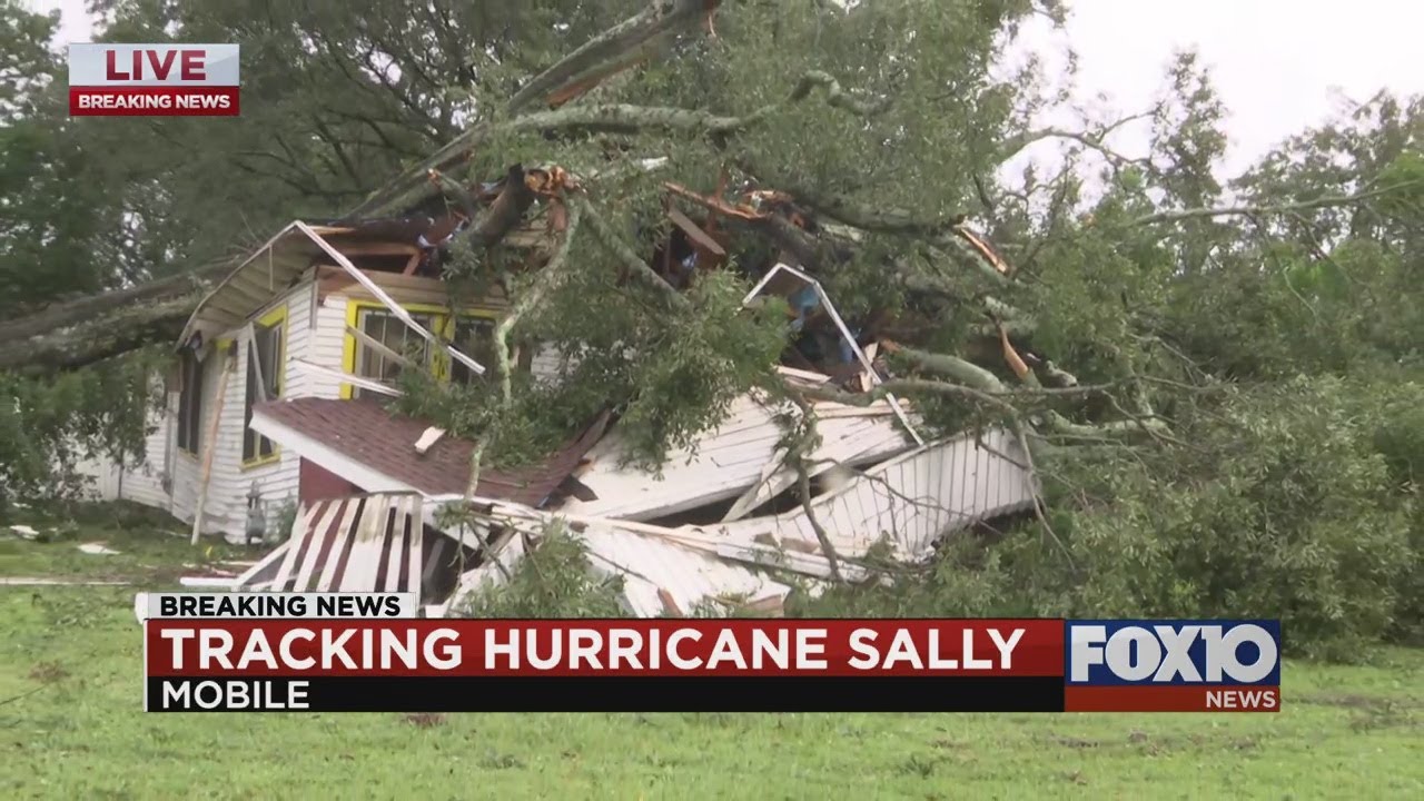 Storm damage in Mobile Al form Hurricane Sally