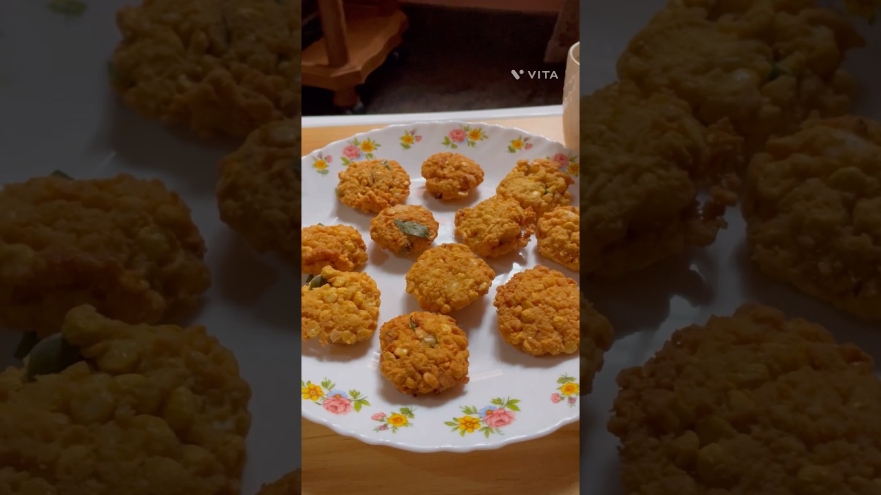 Crispy Udupi style Chattambade | dal vada #chattambade #mangaloresnack #eveningsnacks