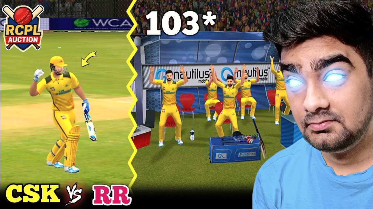 Dhoni 103(54)* CSK Vs RR RCPL Auction RC Swipe (Expert Mode)