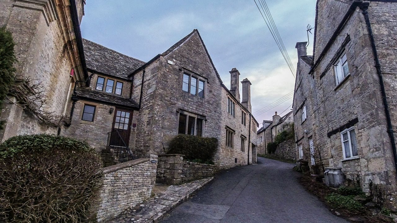 Walking at First Light Through a Beautiful Cotswold Village