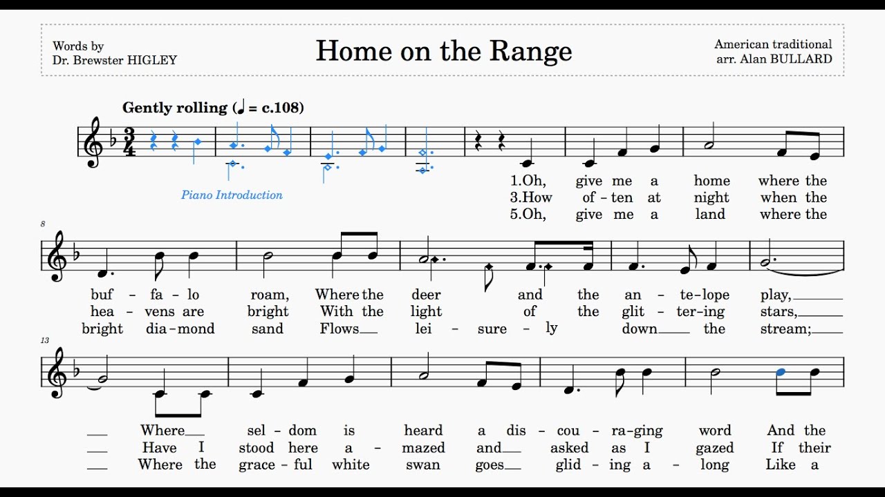 Home On The Range (arr. Bullard) | ABRSM Grade 1 | List A | 108 bpm | Sing-Along