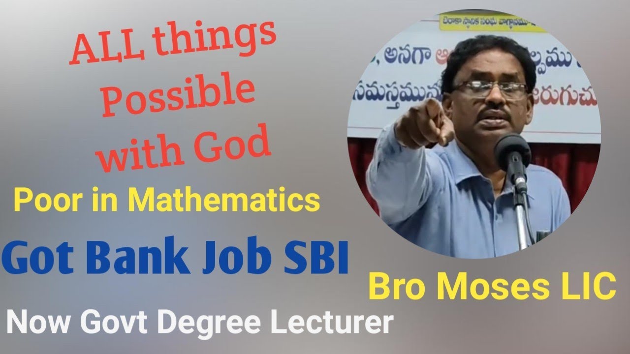 ALL things Possible with God | Bro Moses LIC