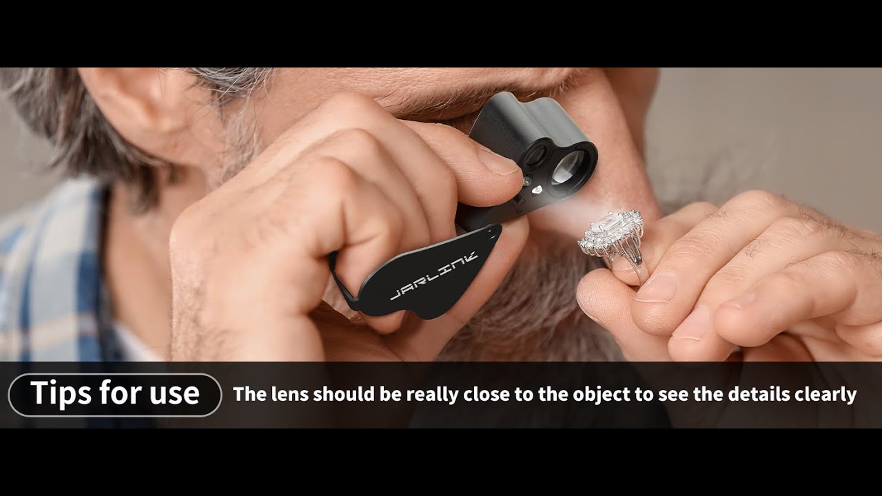 JARLINK Illuminated Jewelers Loupe Magnifier