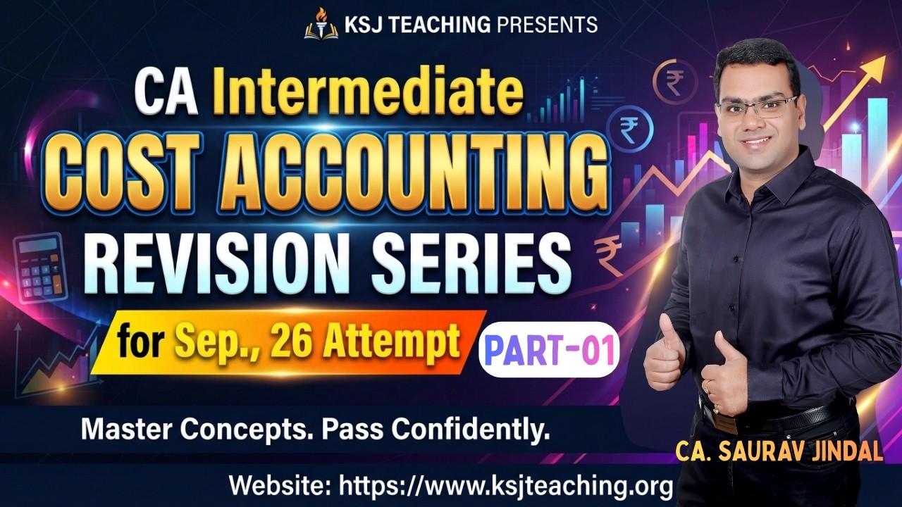 CA Inter Free Costing Revision in English for Sep.,26 Attempt - Part-01 #costing