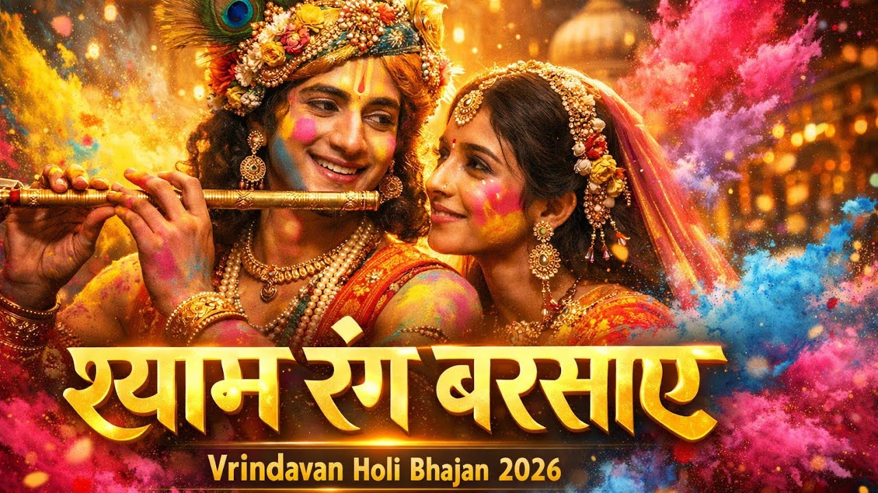 वृंदावन में श्याम रंग बरसाए ❤️ Radha Krishna Holi Bhajan 2026 | Krishna Holi Song
