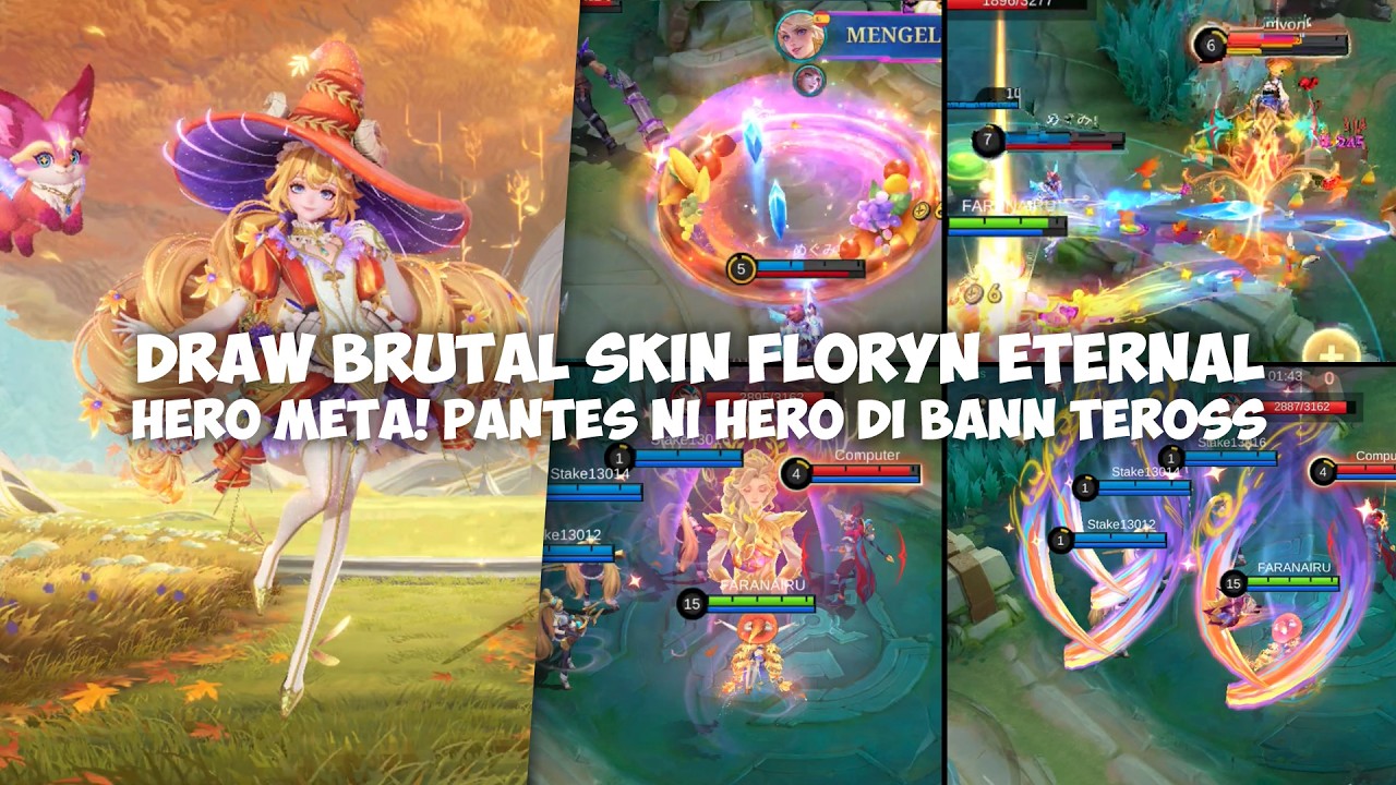DRAW BRUTAL SKIN FLORYN ETERNAL SEASON! EFEK MAHAL PANTES DI BANN TERUS NI HERO! - MOBILE LEGENDS