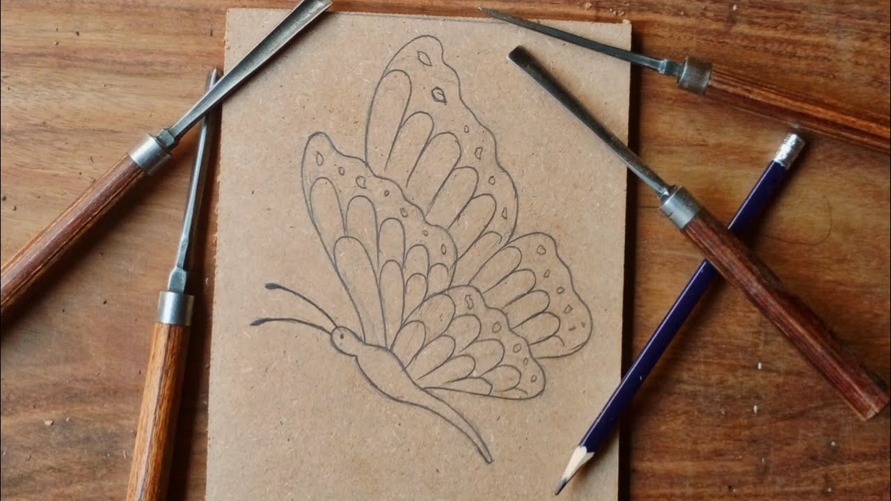 Wood carving butterfly!! How to wood carving for biginars