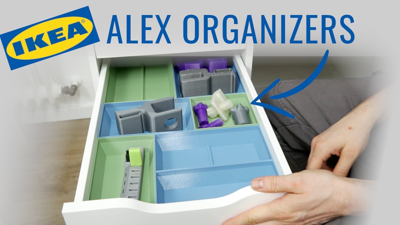 Custom 3D printed IKEA Alex organizers!