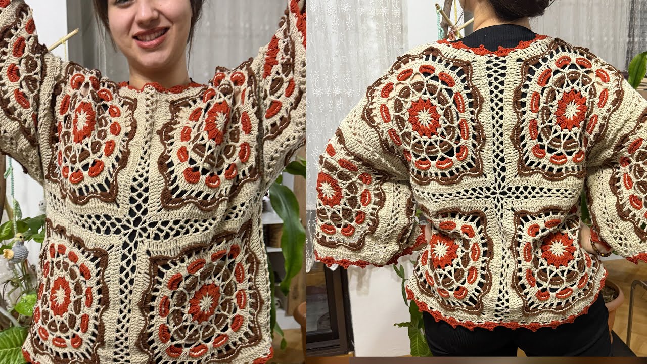 Новый дизайн❣️Урок вязания блузки с мотивом мандалы крючком 