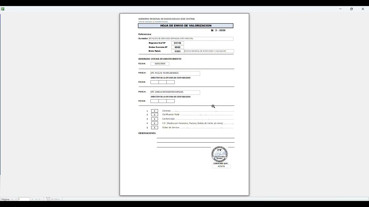 CONTROL DE VALORIZACIONES CON EL APLICATIVO CEADMIN VIDEO 01