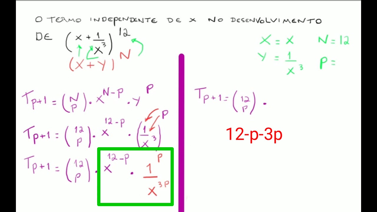Binômio de Newton (Termo independente de x)