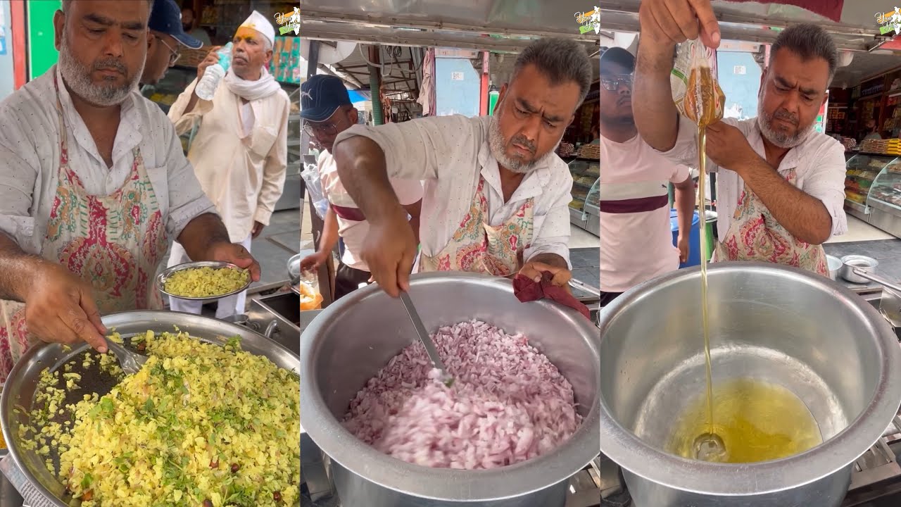 Poha Breakfast Centre in Kolhapur😍😍 Healthy Breakfast 🤩🤩 @YumYumIndia