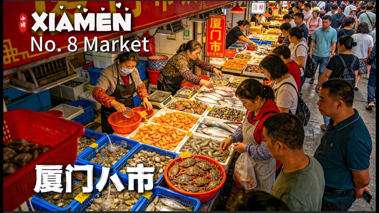 Dive Into Xiamen's Bustling Bashi Early Market: Fresh Seafood & Local Vibes in 4K HDR