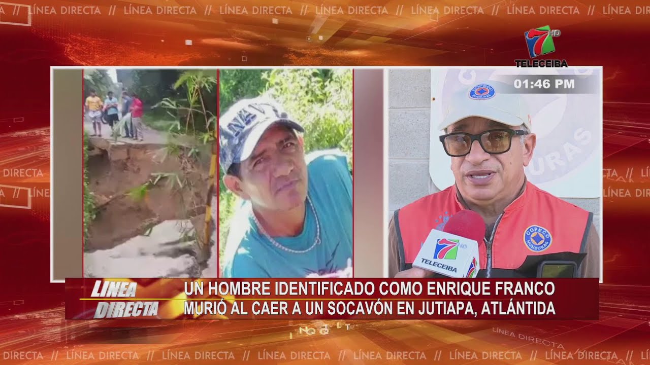 Un hombre identificado como Enrique Franco murió al caer a un socavón en Jutiapa, Atlántida