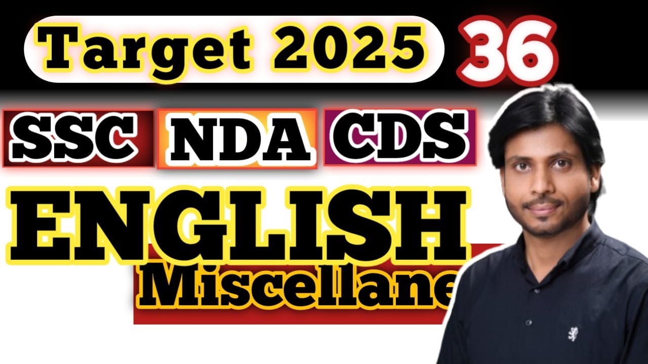 English Masterclass for SSC/NDA/CDS 2025 | TopicWise +Concept Practice | Success Sagar with Ravi Sir