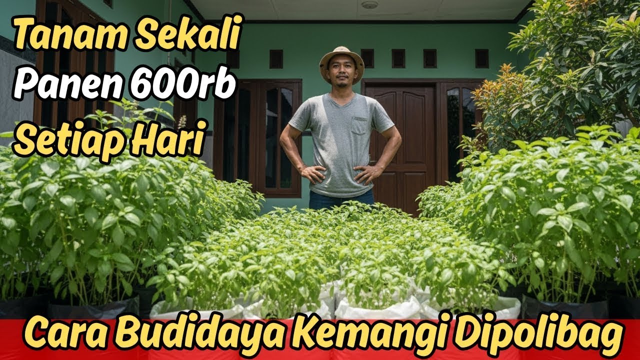 Cuma Tanam Sekali‼️Panen 600ribu Setiap Hari‼️Cara Budidaya Kemangi Dipolibag, hanya Dihalaman Rumah