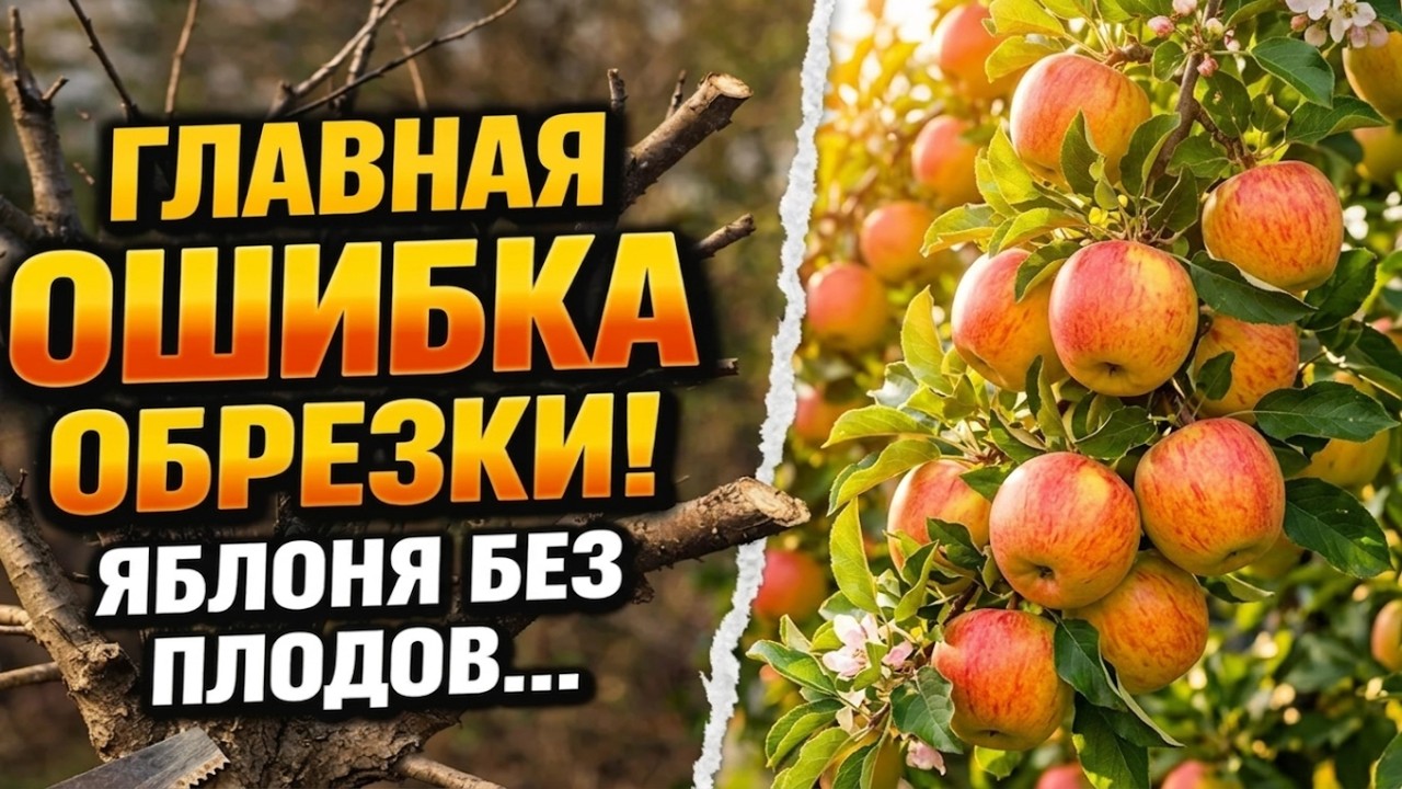 ГЛАВНАЯ ошибка обрезки! Вот почему ЯБЛОНЯ стоит ЛЫСАЯ.