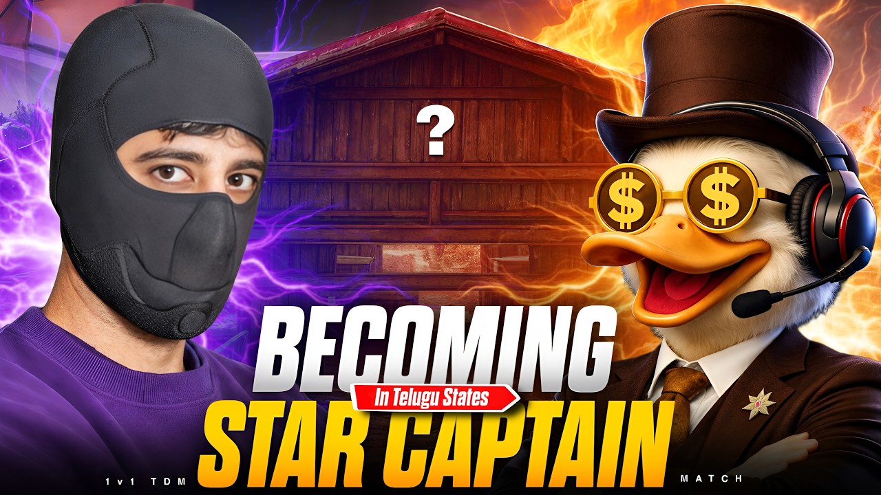 🔴Becoming Star Captain 🥷🏻🥷🏻 in Telugu States |  #bgmilivetelugu #mrduckgaming #iphone12