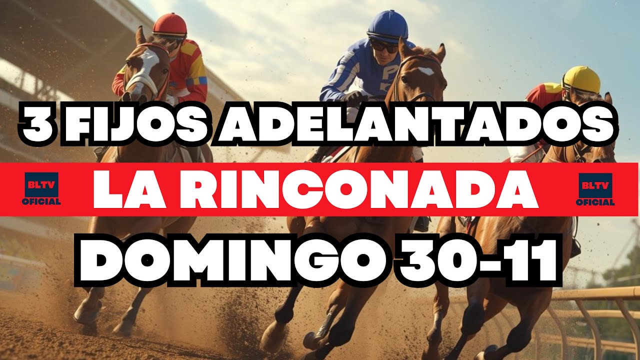 TRES FIJOS ADELANTADOS para el DOMINGO 30/11 en #LaRinconada