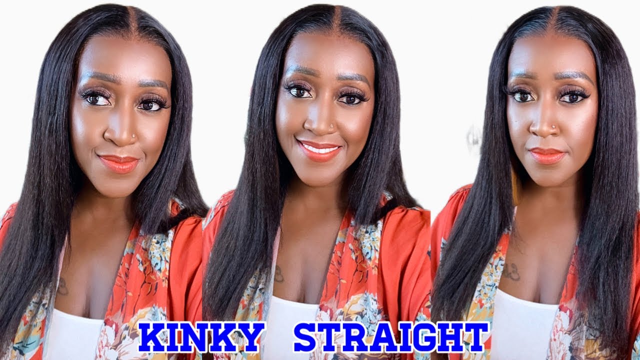 This Looks Like My Hair!! 13x4 Kinky Straight Lace Frontal Wig - @amazon  