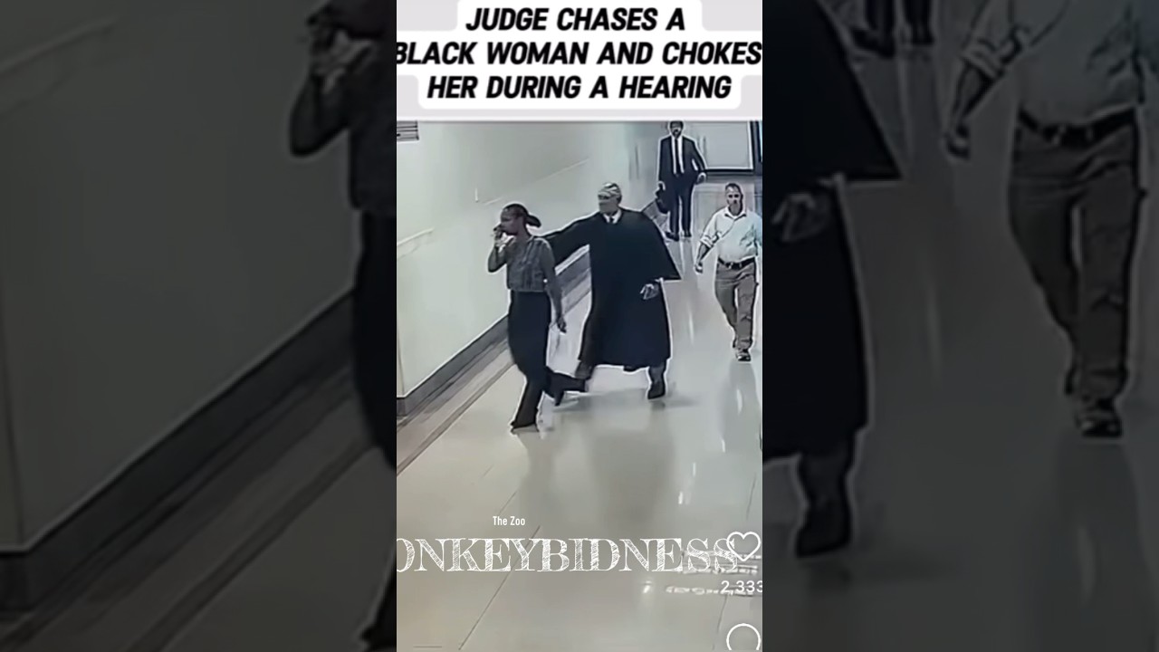 JUDGE chases and GRABS BLACK WOMAN by the neck during trial!! #courtroomdrama #trending