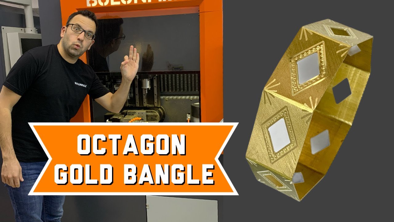 I made an OCTAGON GOLD BANGLE with Banglemaster Jewelry CNC (#BulunmazB12)