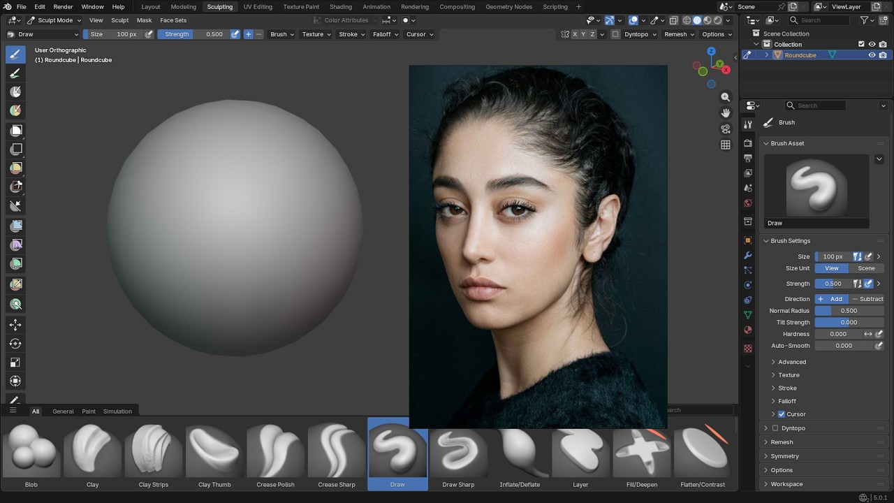 Sculpting likeness in Blender in 1 Hour