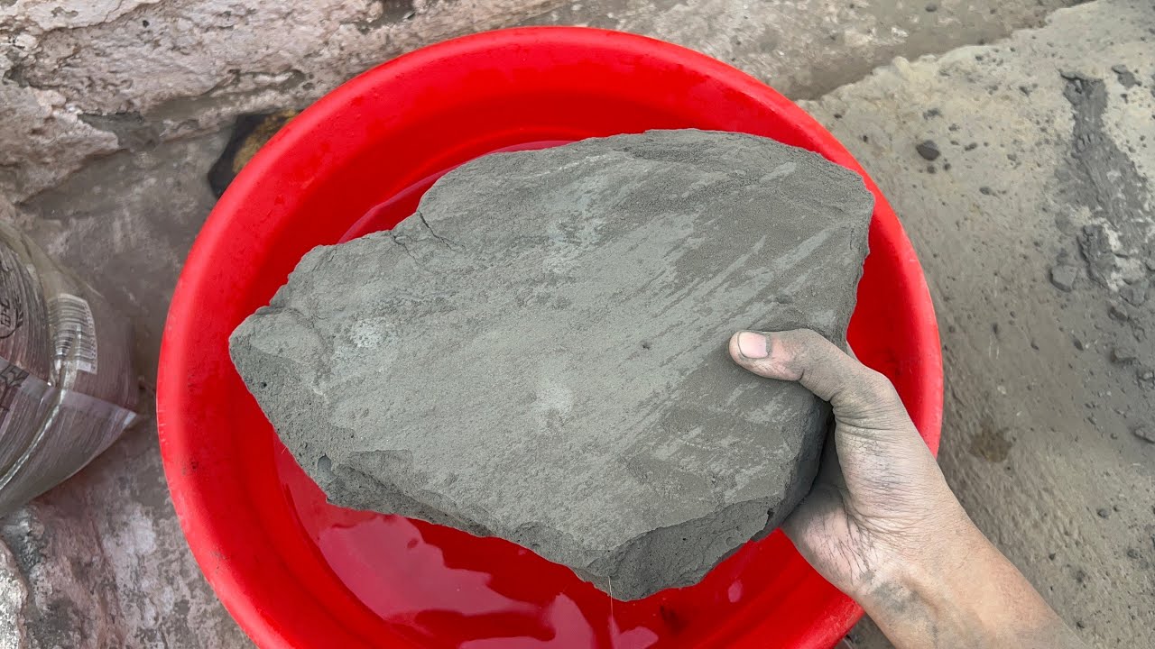 New Black Mud Dry Floor and Water crumbling ASMR with mixing 