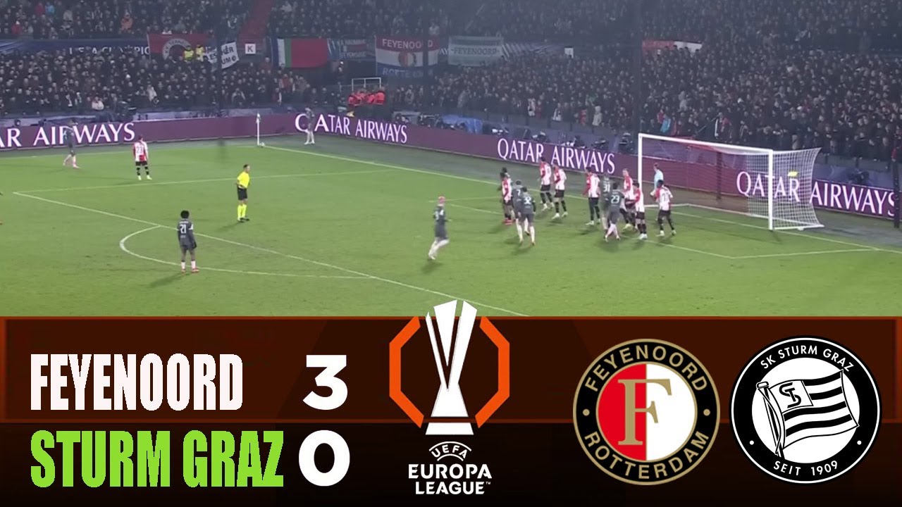 FEYENOORD vs STURM GRAZ 3-0 | 2026 Europa League | Match Highlights