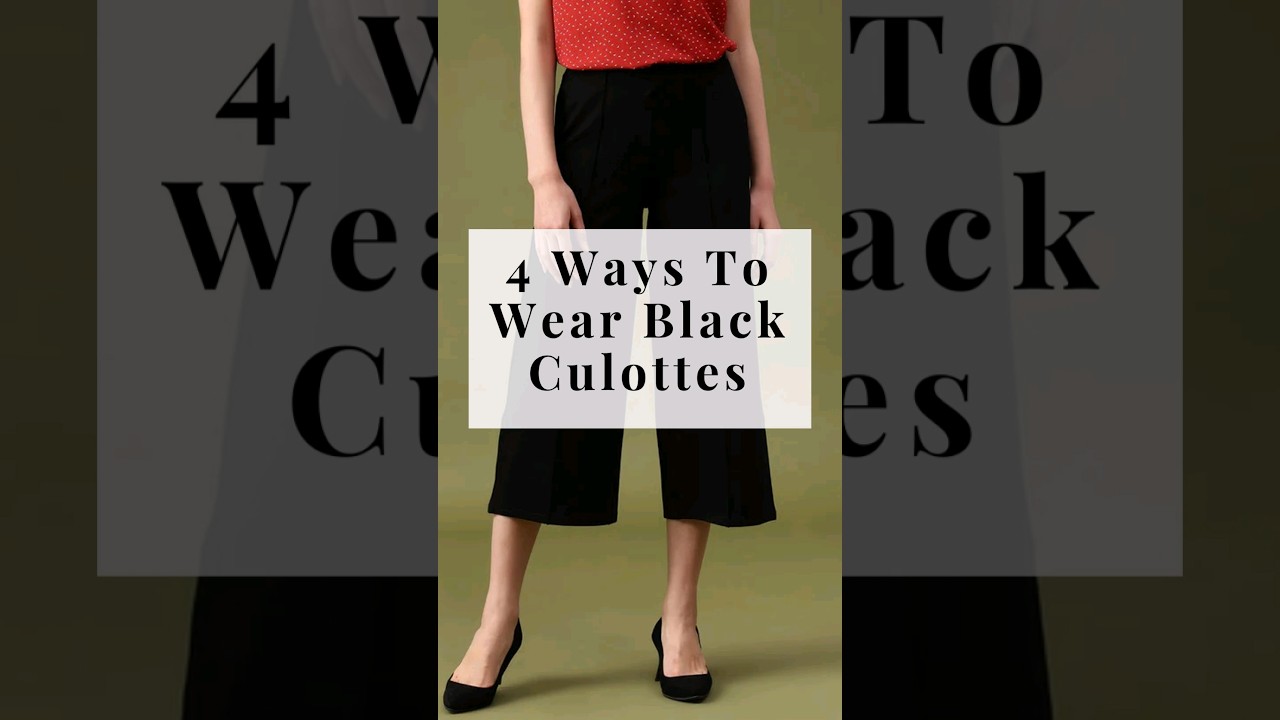 1 culottes, 4 Looks 💜 | How to pair 1 pants with different outfits 🤔 #fashion #viral #shorts #trend