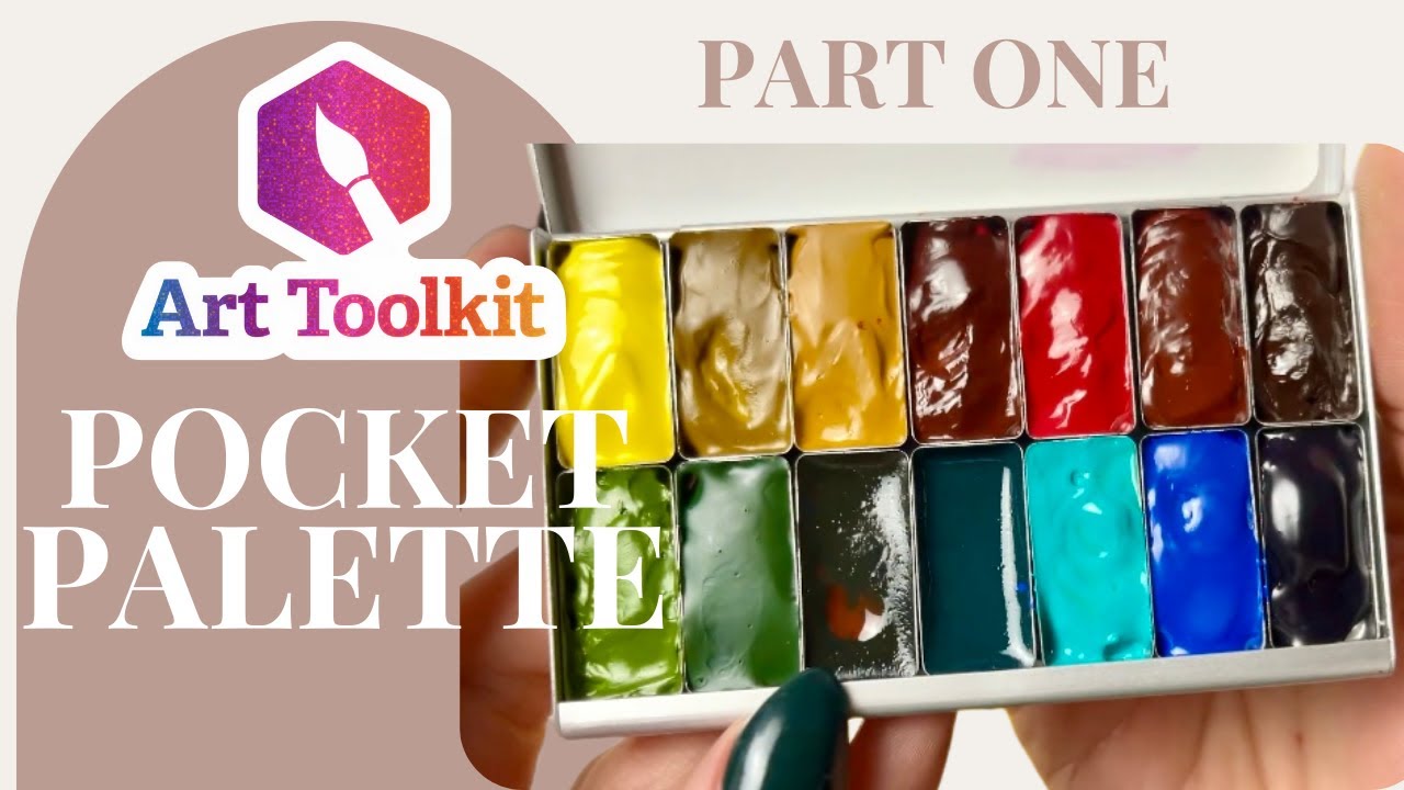 Filling My Watercolor Travel Palette-Art Toolkit Pocket Palette PT 1