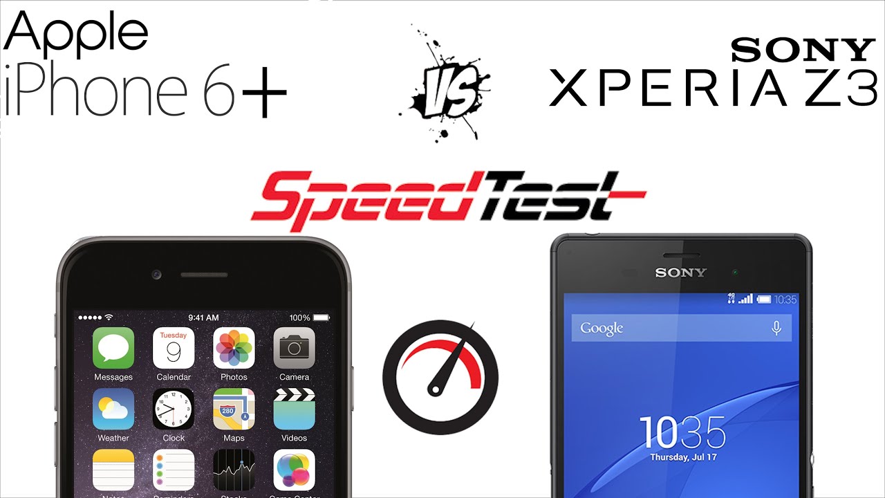 Xperia Z3 vs iPhone 6 Plus - Speed Test (4K)