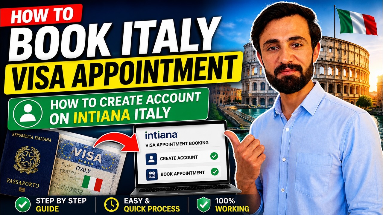 Italy Visa Appointment Booking 2026 🇮🇹 | Intiana Italy Account Setup Guide