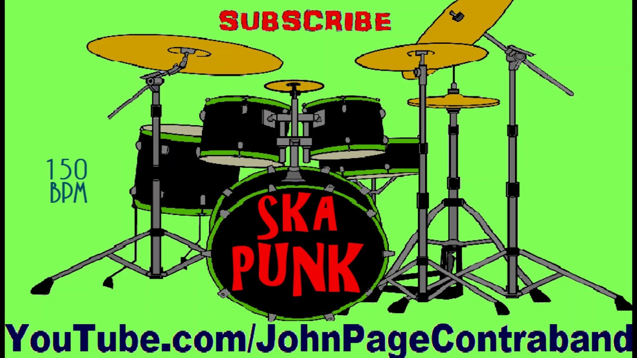Ska Punk Drum Track 150 bpm for Guitar and Bass