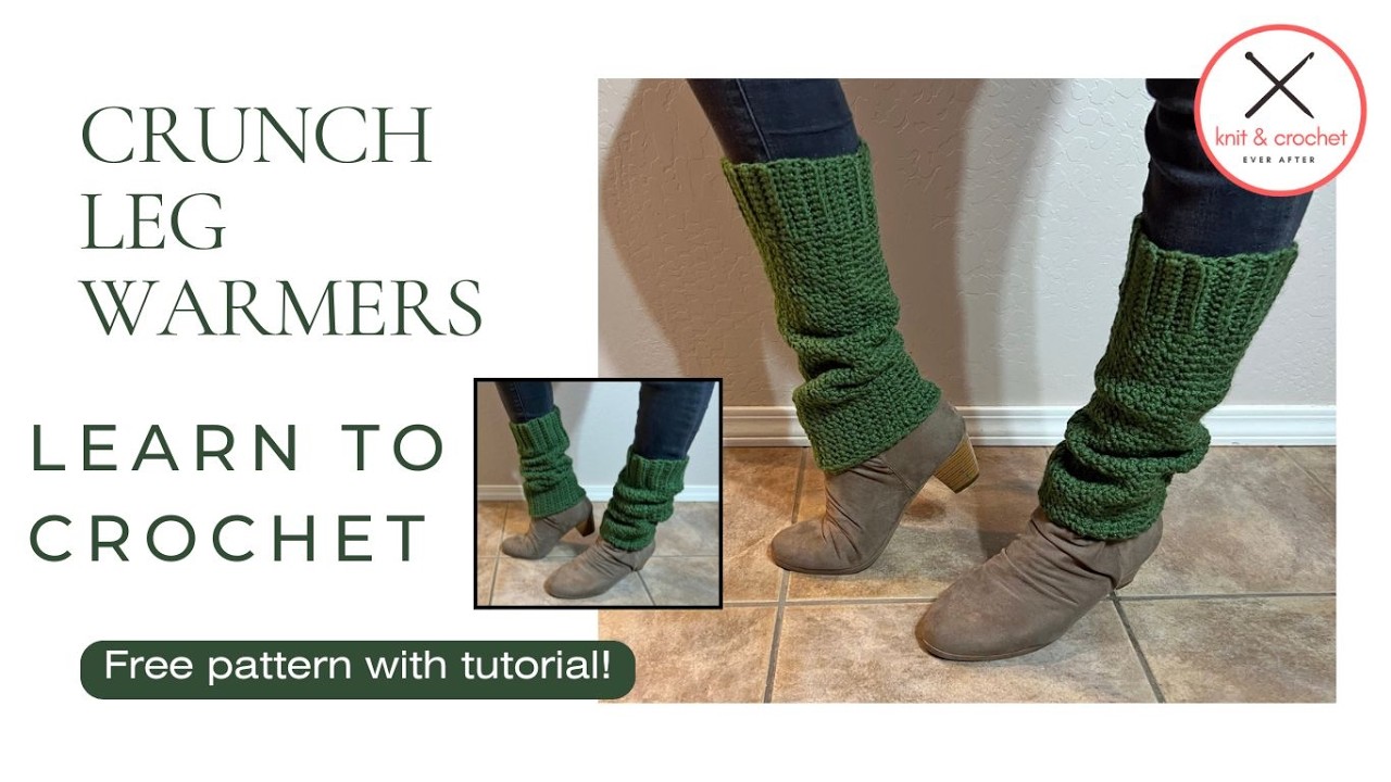 Crunch Leg Warmers – Easy Free Crochet Pattern Tutorial for Beginners