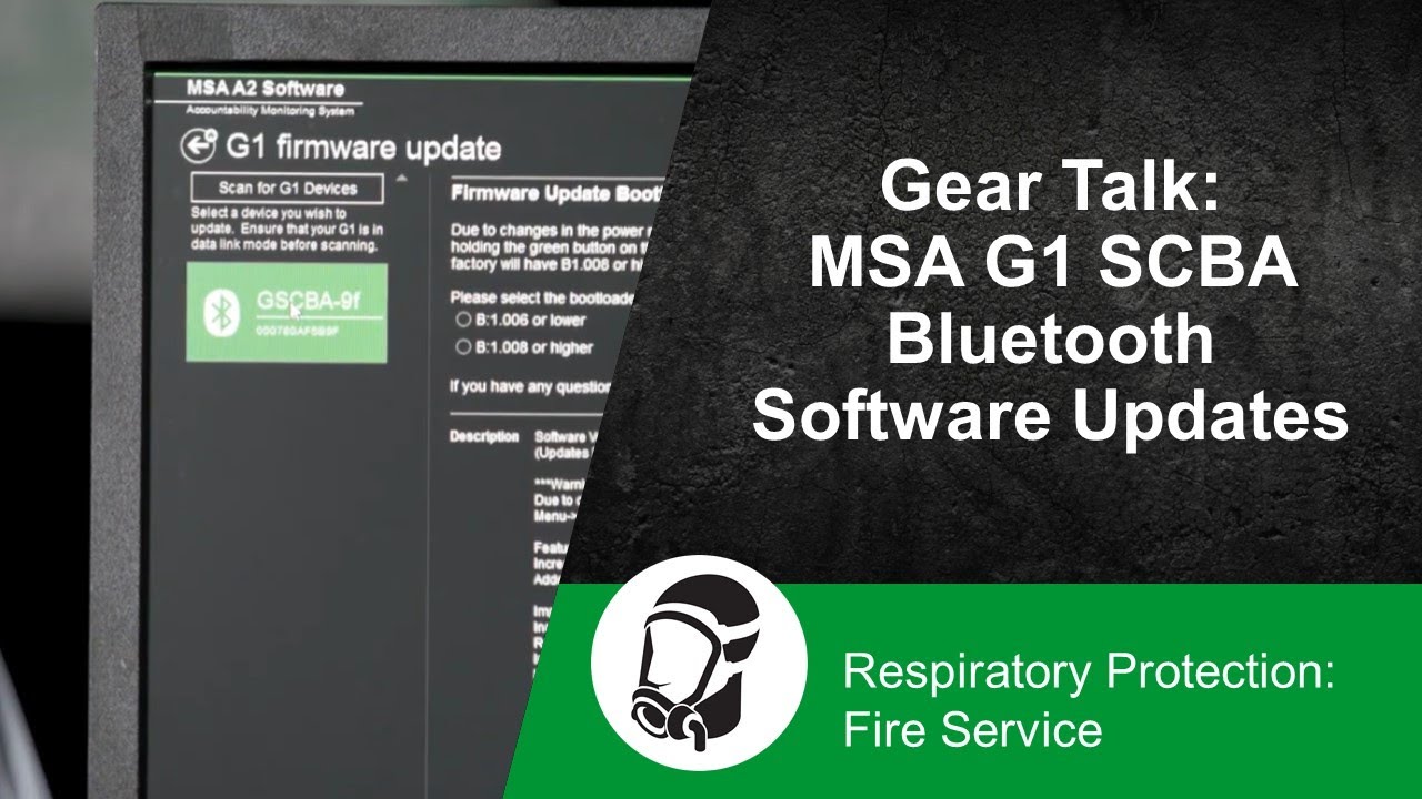 Gear Talk: MSA G1 SCBA Bluetooth Software Updates