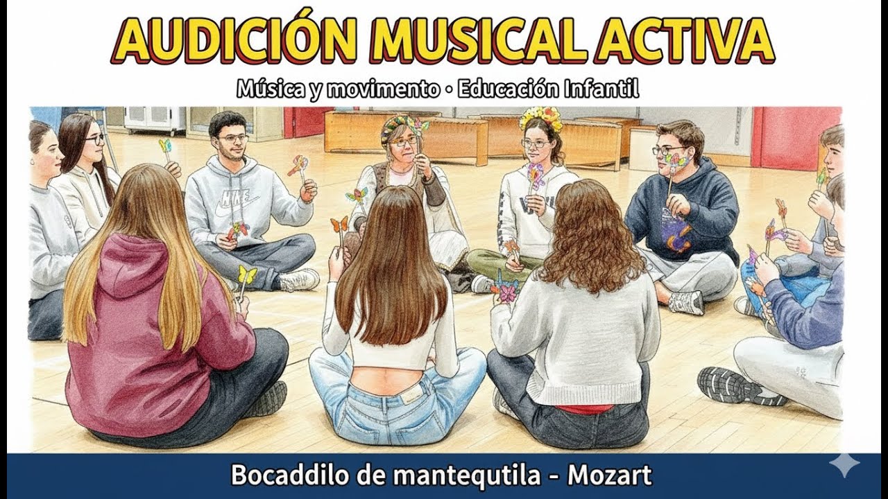 Audición musical activa. Música y movimiento en Educación Infantil. Bocadillo de mantequilla.