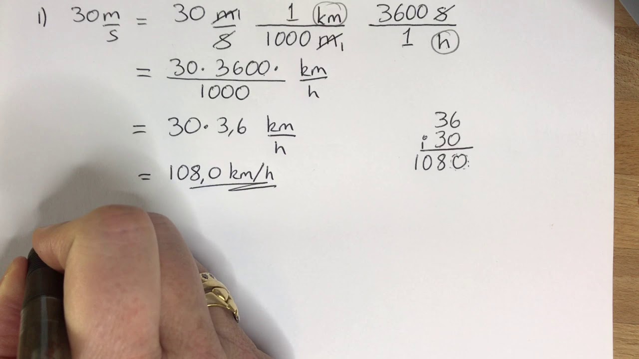 Omvandla meter per sekund till km/h på 3 sätt