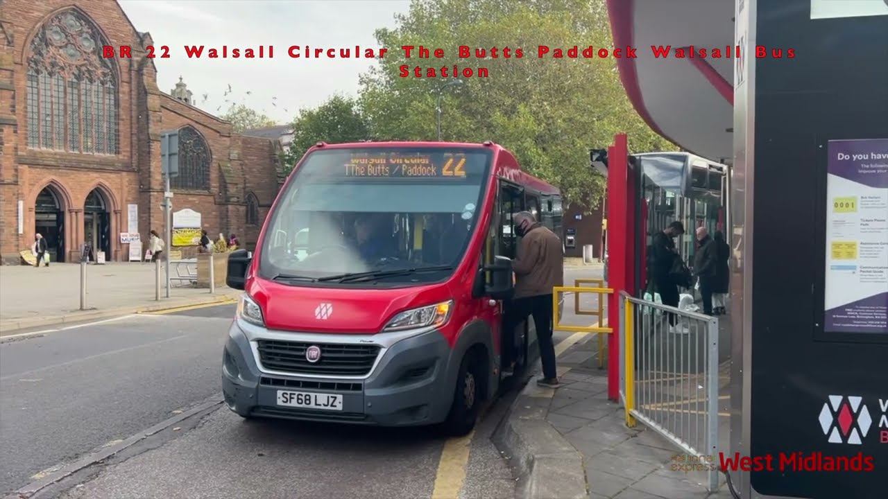 BR 22 Walsall Circular The Butts Paddock Walsall Bus Station   4K